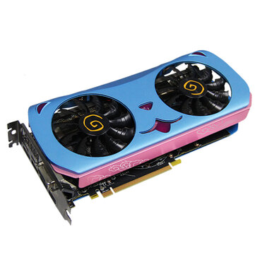 Yeston RX580 2048SP-8GD5 MA GDDR5 256 bit 1284MHz 7000MHz Cute Pet Pink Purple Breathing Lamp Gaming Graphics Card