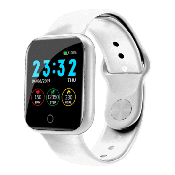Bakeey I5 Continuous Heart Rate O2 Monitor Watch Face WhatsApp Caller ID Reminder Full Metal Body Smart Watch