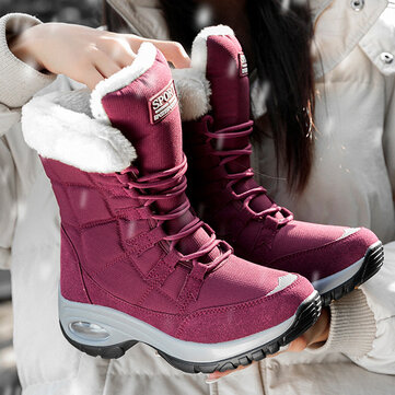 Details about  / Womens Fluffy Lining Snow Boots Rhinestone Slip Resistant Winter Thicken Shoes