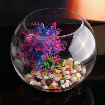 Runde klar Glas Vase Fish Tank Ball Schüssel Blume Pflanzer Terrarium Home 