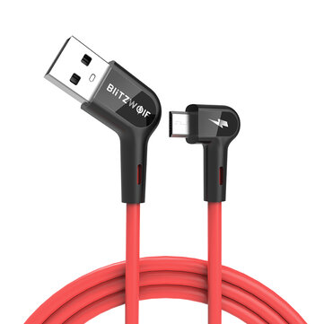 $3.25 for Blitzwolf® BW-AC2 2.4A 90°Right Angle USB A to Micro Cable