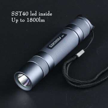 $14.69 for Gray Convoy S2+ SST40 1800lm 6500K 5000K Tactical Flashlight