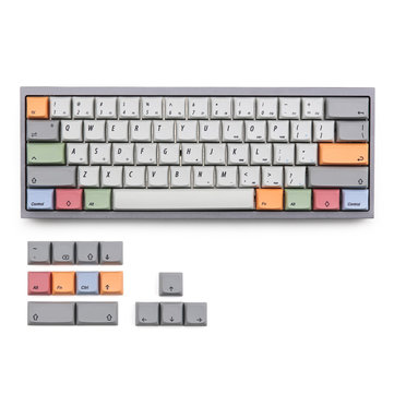 KBDfans Grey＆White＆Color Keycaps XDA Profile Sublimation PBT 75 Keys Mechanical Keyboard Keycap for 61／64／68 Keys Keyboards