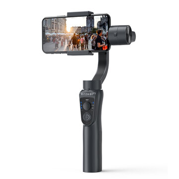 BlitzWolf BW－BS14 bluetooth 3－Axis Gimbal Stabilizer With Three Adjustable Modes for Mobile Phones － Black