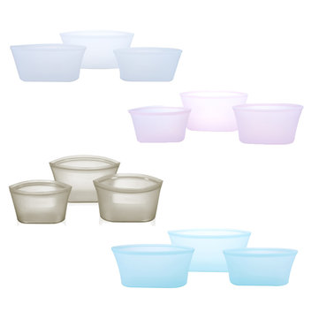 3PCS Zip Lock Silicone Food Containers Storage Bag Bowl No Odor No Toxicity Fresh Leakproof Bags