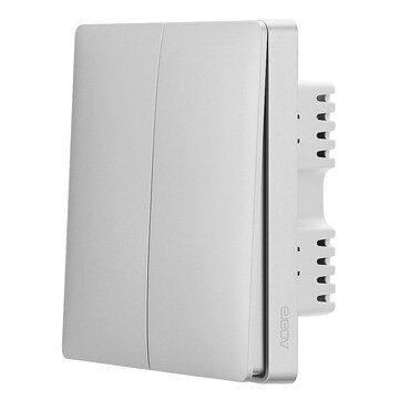Original Aqara Neutral Line Smart WIFI Wall Switch APP Remote Light Controller From Xiaomi Eco-system - Silver Single Button