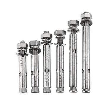 SENDILI 4 Pieces Stainless Steel Expansion Screw Bolts M10 M10*200/4 Pieces External Hex Nut Expansion Sleeve Anchor Bolt Heavy Duty Fixing Anchors