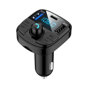 Wireless Bluetooth V5.0 Car FM Transmitter Kit MP3 Player Dual USB Charger