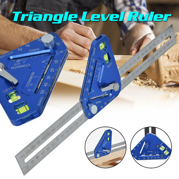 High Precision Triangle Level Woodworking Ruler Angle Ruler Wood Measuring Tool