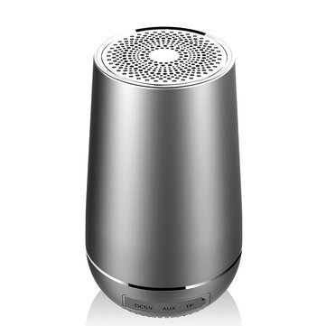 FUGN Wireless Mini Bluetooth Speaker Portable Loudspeaker with LED Metal Outdoor Column Stereo 3D Bass TF AUX Slot Support